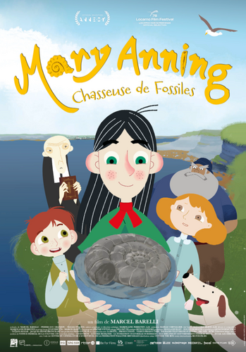 Affiche du film d'animation “Mary Anning, chasseuse de fossiles”. 